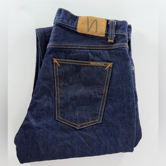NUDIE JEANS Selvedge Denim tapered leg Rigid Steady Eddie II Denim Size 32 - Picture 7 of 16